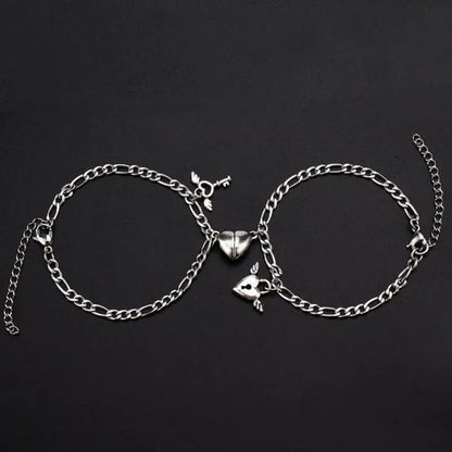 Par de Pulseiras Magnéticas - Chave do Coração - Use Magic