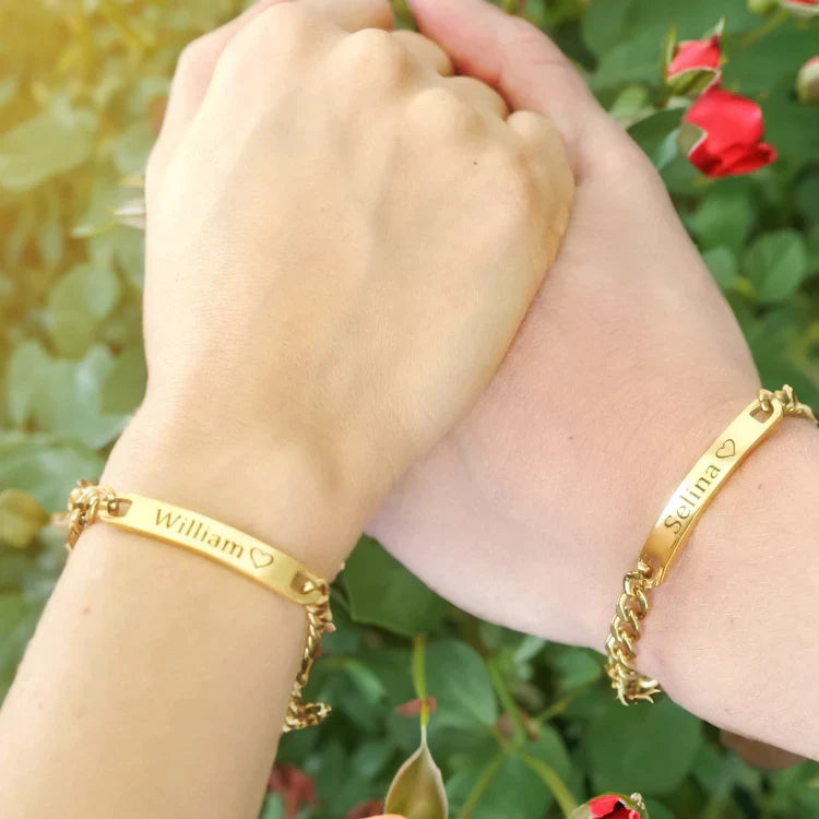 Par de Pulseiras - Cumplices do Amor + Rosa Real Preservada - Use Magic